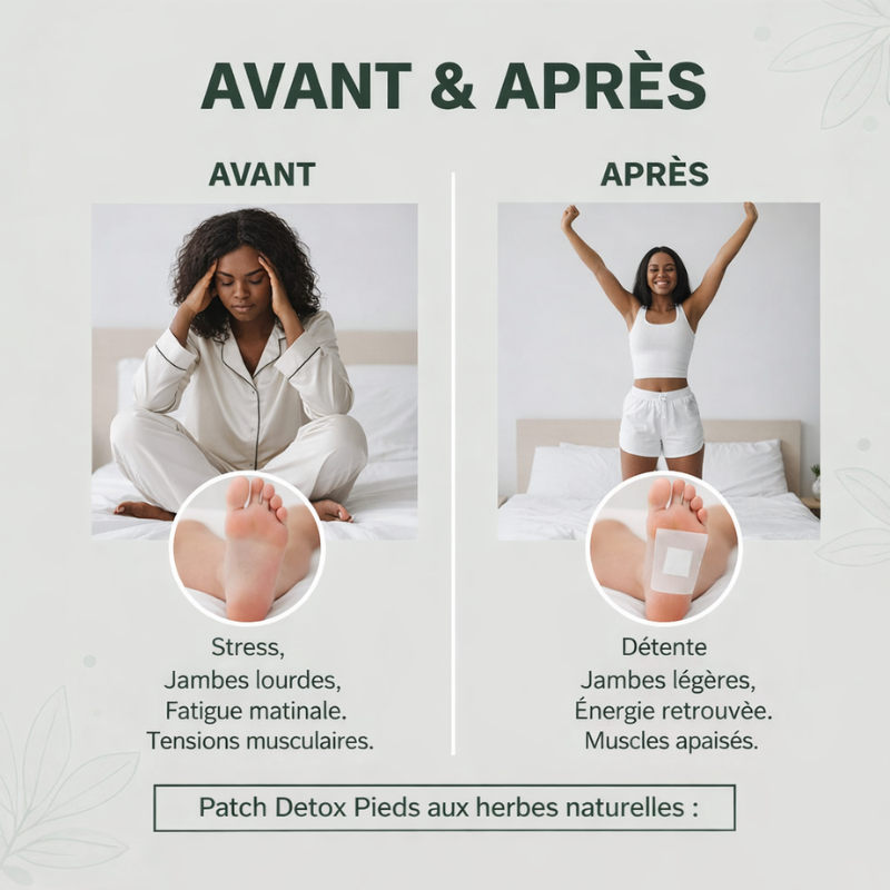 🌿 Patch Detox Pieds aux herbes naturelles (1 carton = 10 patchs) (Homme et Femme)