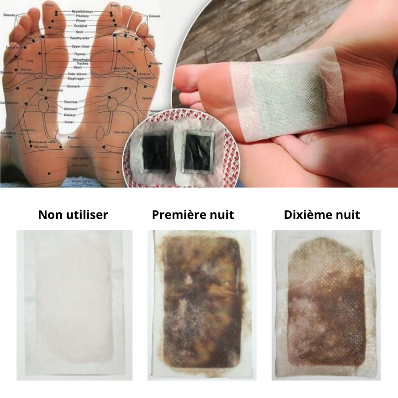 🌿 Patch Detox Pieds aux herbes naturelles (1 carton = 10 patchs) (Homme et Femme)