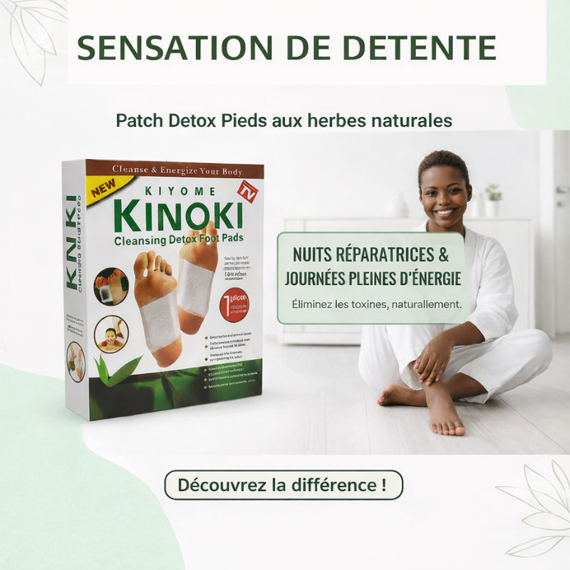🌿 Patch Detox Pieds aux herbes naturelles (1 carton = 10 patchs) (Homme et Femme)