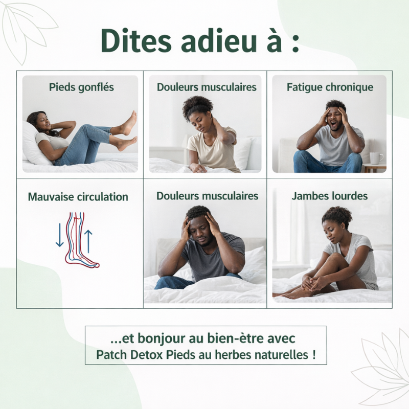 🌿 Patch Detox Pieds aux herbes naturelles (1 carton = 10 patchs) (Homme et Femme)