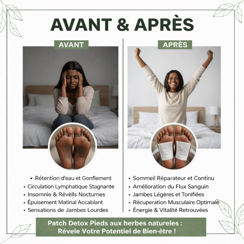 🌿 Patch Detox Pieds aux herbes naturelles (1 carton = 10 patchs) (Homme et Femme)