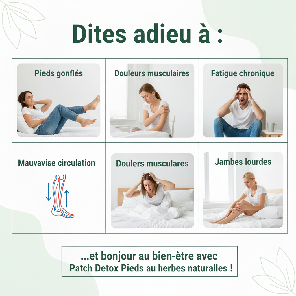 🌿 Patch Detox Pieds aux herbes naturelles (KINOKI) (1 carton acheté =1 carton offert)