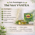 Thé Vert Naturel, Forme & Bien-être (VVATATEA) ( 1 carton = 50 sachets de thé vert)